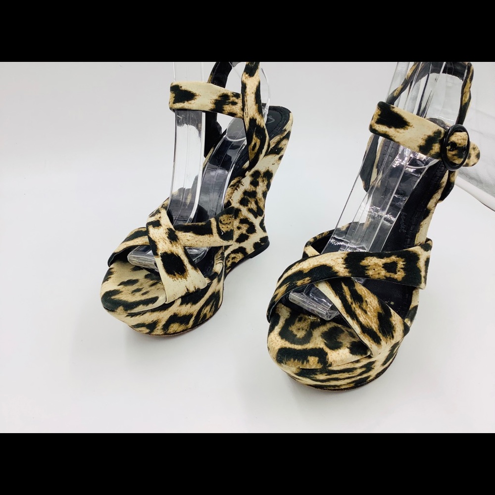 Alice and Olivier Fabulous Leopard 5”Platforms sz7 - Picture 3 of 6